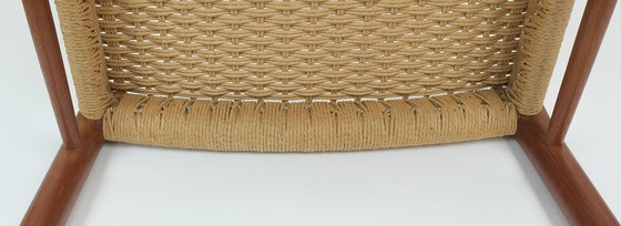 Image 1 of No. 2 Of 2 - Danish Modern Chair Model 75 Niels O. Moeller Teak Wood Seat Paper Cord Weave 1960S 