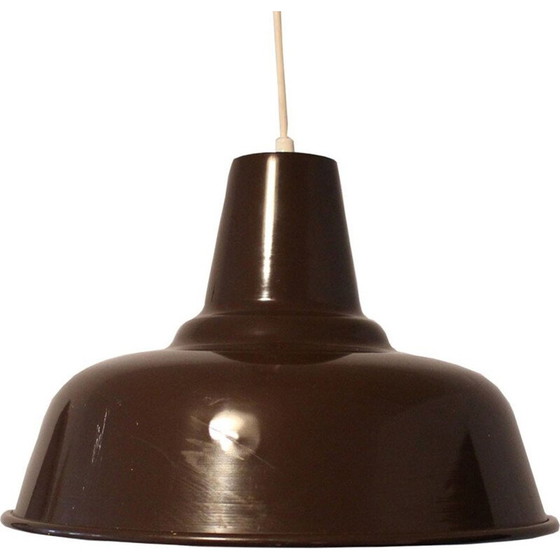 Image 1 of Lampada a sospensione vintage in metallo marrone, Danimarca 1970