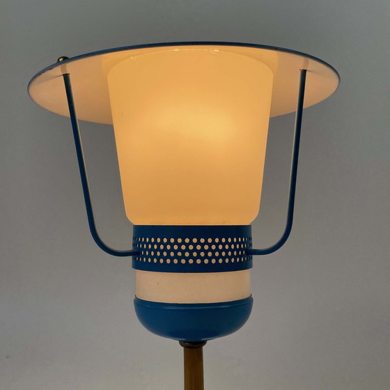 Image 1 of Lampe à poser bleue du milieu du siècle