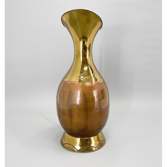 Image 1 of Vintage brass and copper water pitcher, Belgium 1940