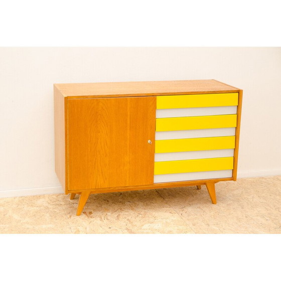 Image 1 of Cassettiera vintage modello U-458 in legno di faggio e compensato di Jiri Jiroutek per Interier Praha, Cecoslovacchia 1960