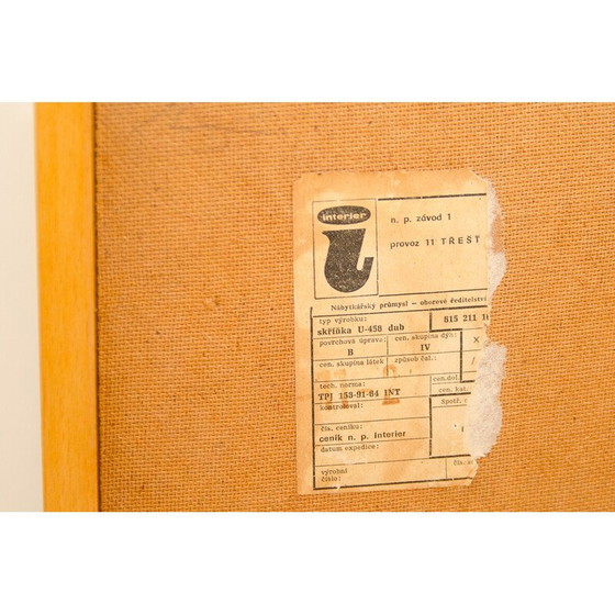 Image 1 of Cassettiera vintage modello U-458 in legno di faggio e compensato di Jiri Jiroutek per Interier Praha, Cecoslovacchia 1960