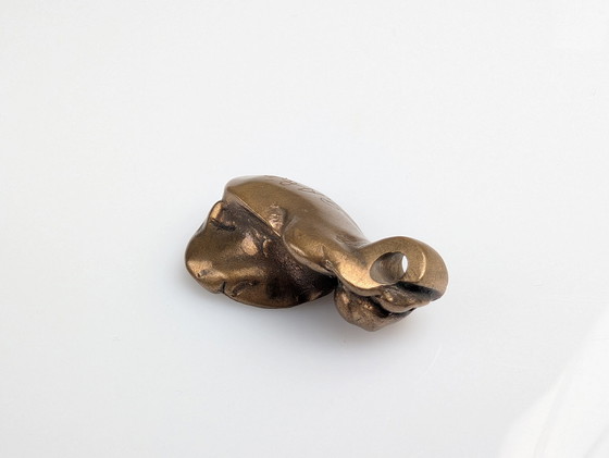 Image 1 of Signed Bronze Brutalist Sculpture Pendant 1970S