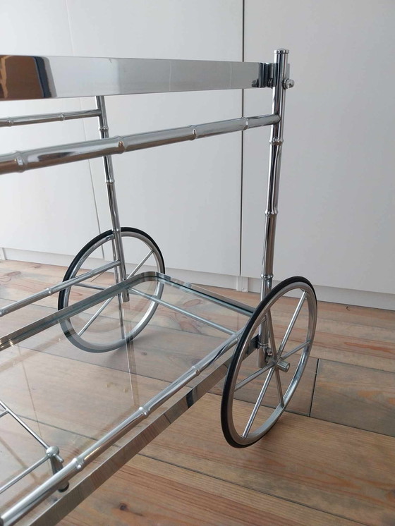 Image 1 of Maison Baguès Chrome Bar Cart