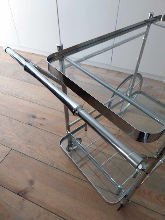 Image 1 of Maison Baguès Chrome Bar Cart