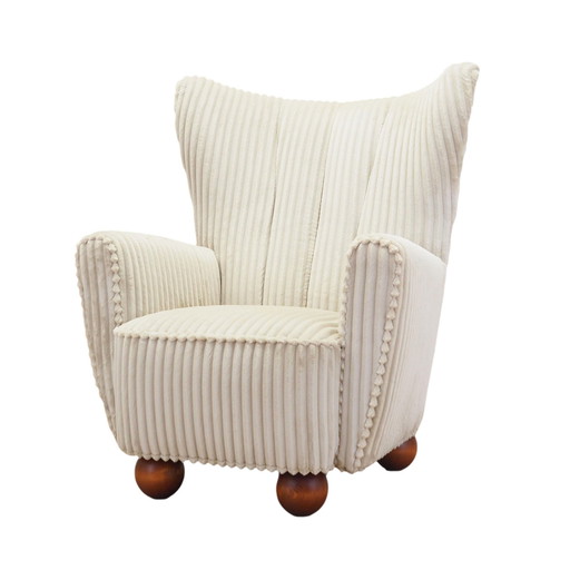 Cream Armchair, Scandinavian Design, Production: Denmark