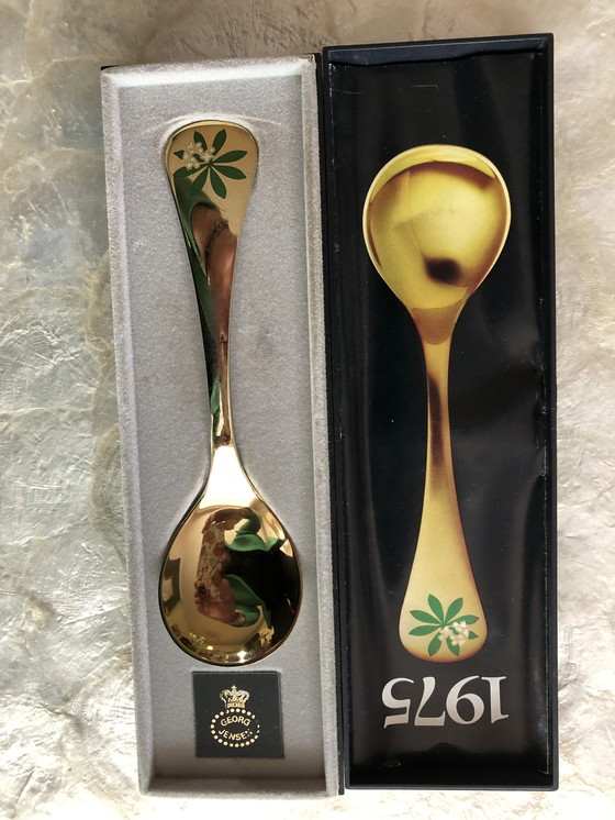 Image 1 of Georg Jensen gold-plated spoon 1975