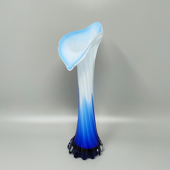 Image 1 of 1960s Astonishing Jack in the Pulpit "Calla Lily" vase in Murano Glass.