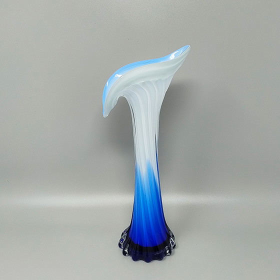 Image 1 of 1960s Astonishing Jack in the Pulpit "Calla Lily" vase in Murano Glass.