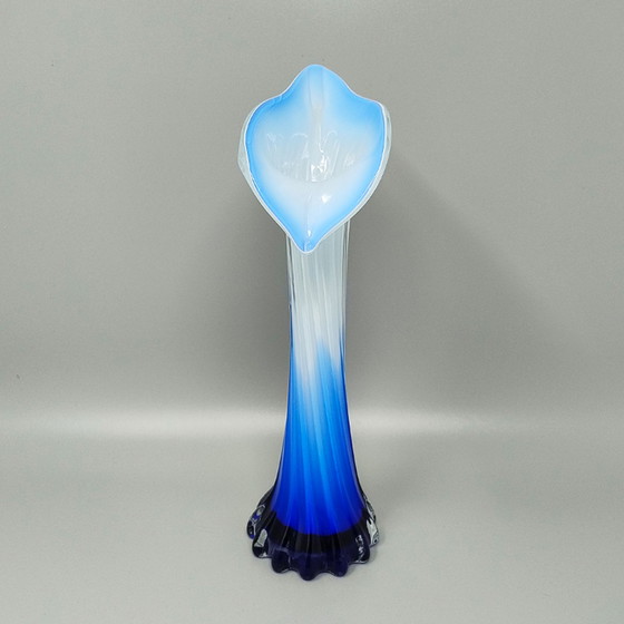 Image 1 of 1960s Astonishing Jack in the Pulpit "Calla Lily" vase in Murano Glass.