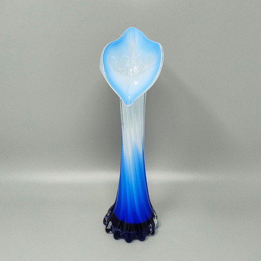 Étonnant vase "Calla Lily" de Jack in the Pulpit en verre de Murano datant des années 1960.