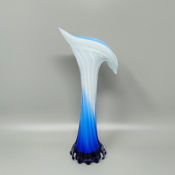 Image 1 of 1960s Astonishing Jack in the Pulpit "Calla Lily" vase in Murano Glass.