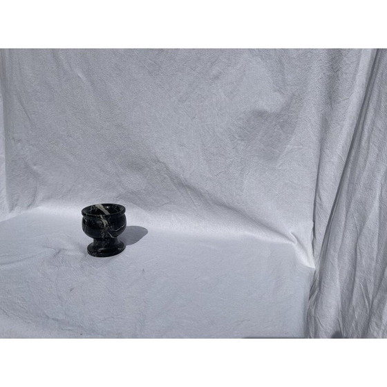 Image 1 of Mid-century small black marble goblet