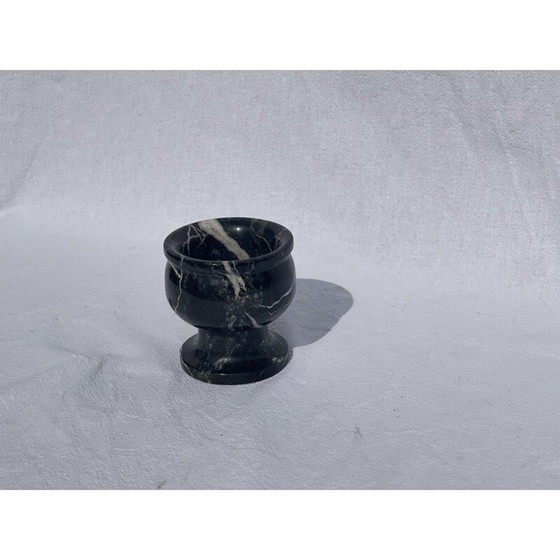 Image 1 of Mid-century small black marble goblet