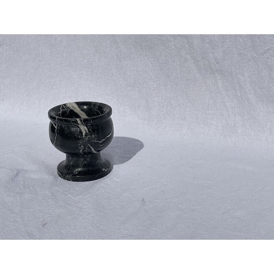 Image 1 of Mid-century small black marble goblet