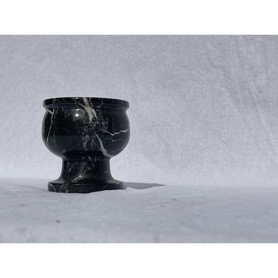 Image 1 of Mid-century small black marble goblet