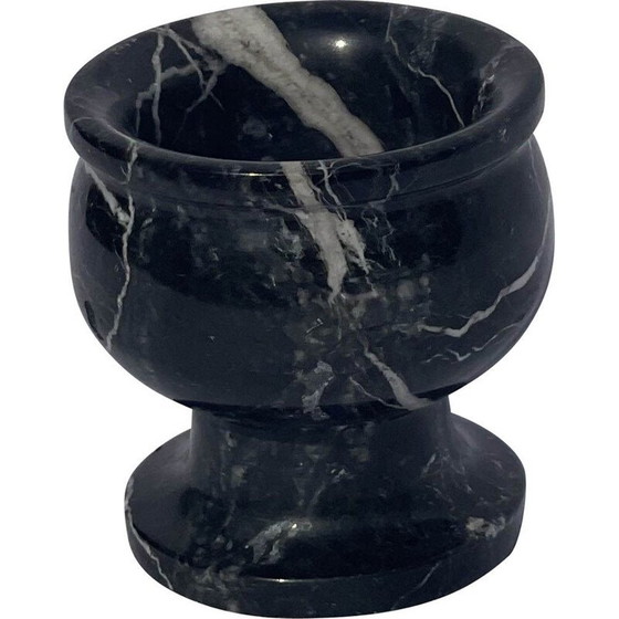 Image 1 of Mid-century small black marble goblet