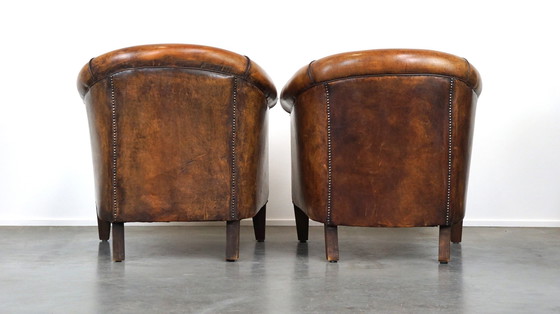 Image 1 of 2 X Sheep leather club chair