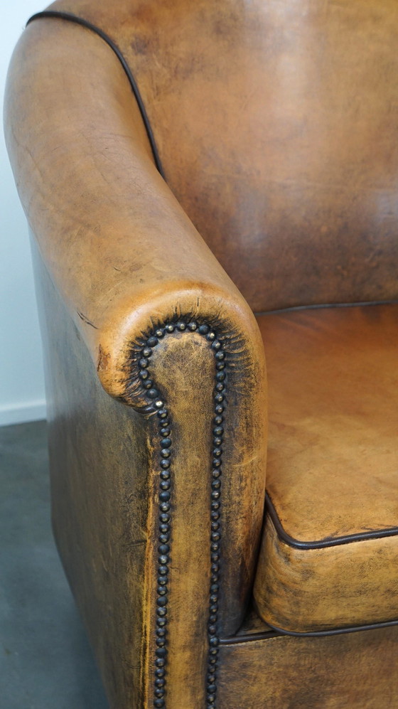 Image 1 of 2 X Sheep leather club chair