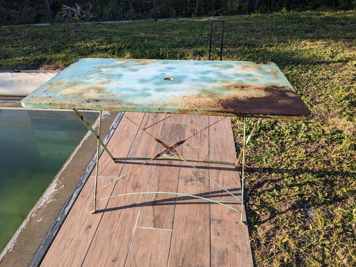 Green Vintage Folding Garden Table