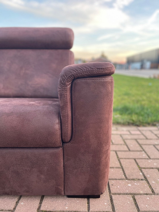 Image 1 of 3 + 2.5 Seater Fabric Suede Relax Sofa Set