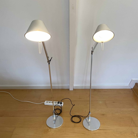 Image 1 of 2x Artemide Tolomeo Lettura floor reading lamps