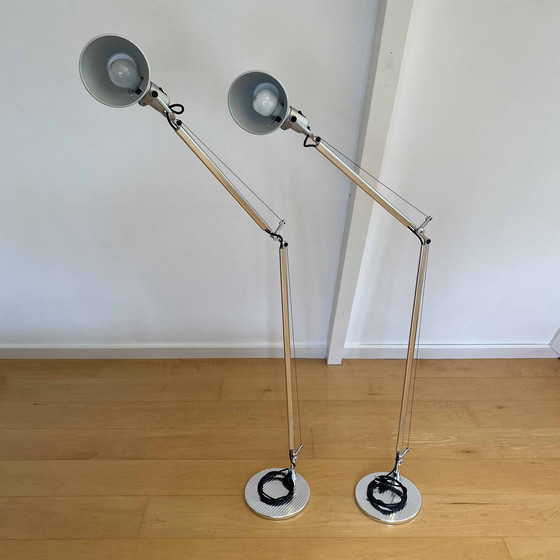 Image 1 of 2x Artemide Tolomeo Lettura floor reading lamps