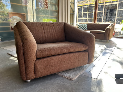 2x Artifort sofa and armchair model c610 by Geoffrey Harcourt