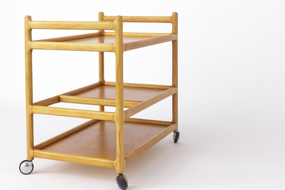 Image 1 of Carrello da portata vintage in rovere, anni '70, danese