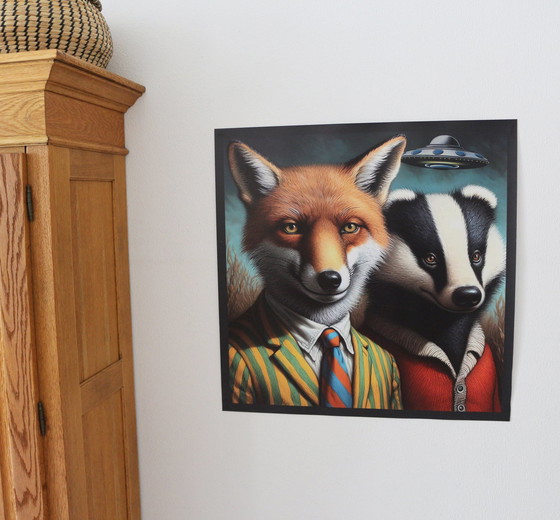 Image 1 of Paul Megens - Banner 'The Fox And The Badger'