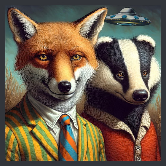 Image 1 of Paul Megens - Banner 'The Fox And The Badger'