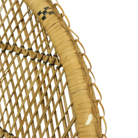 Image 1 of Large Rattan Wicker Peacock Chair