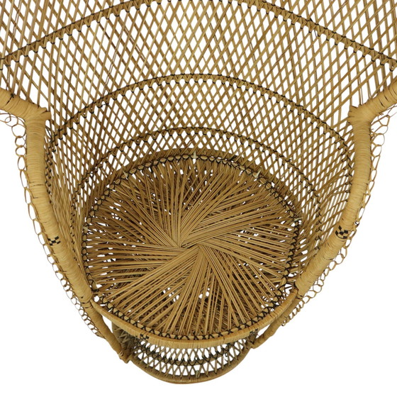 Image 1 of Large Rattan Wicker Peacock Chair
