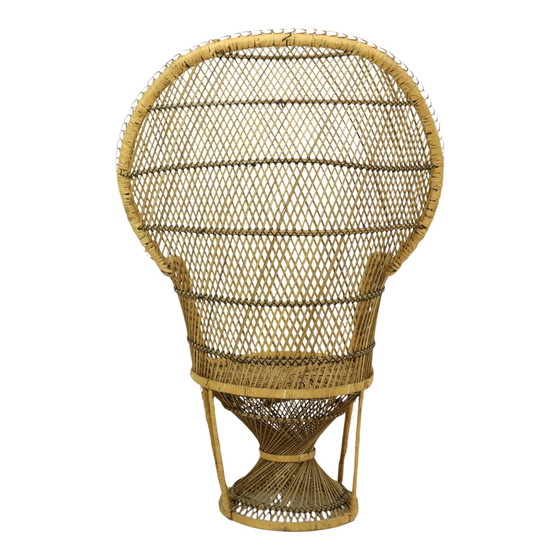 Image 1 of Large Rattan Wicker Peacock Chair