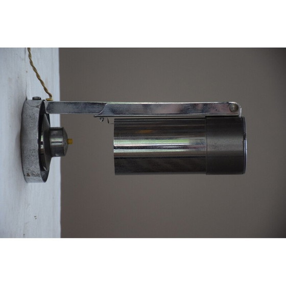 Image 1 of Lampada modernista vintage in metallo cromato di Jean Boris Lacroix, 1930