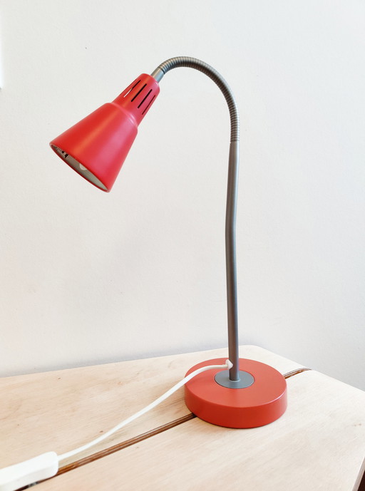 Ikea red desk lamp by Marianne Hagberg Kvart