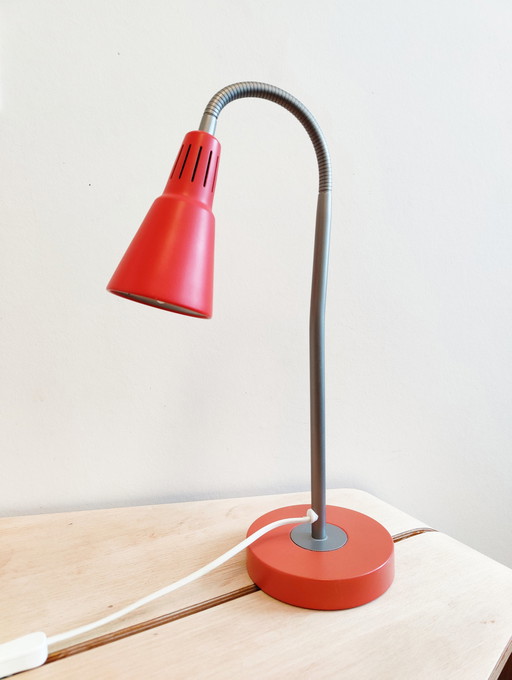 Ikea red desk lamp by Marianne Hagberg Kvart