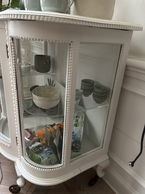 Image 1 of Tea Cabinet On Brass Wheels Professionally Refurbished