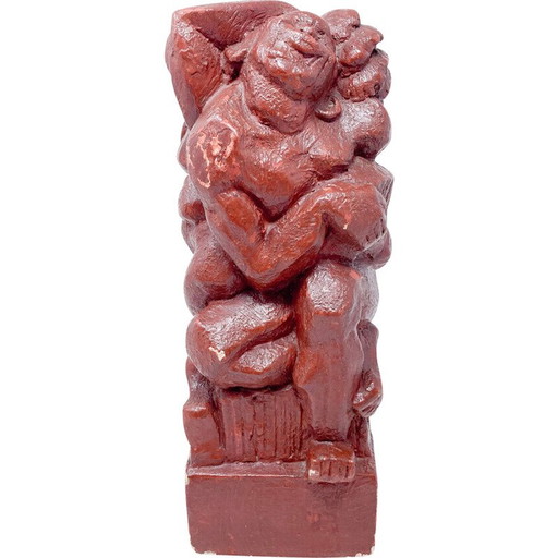 Vintage plaster sculpture by Jean Canneel, Belgium