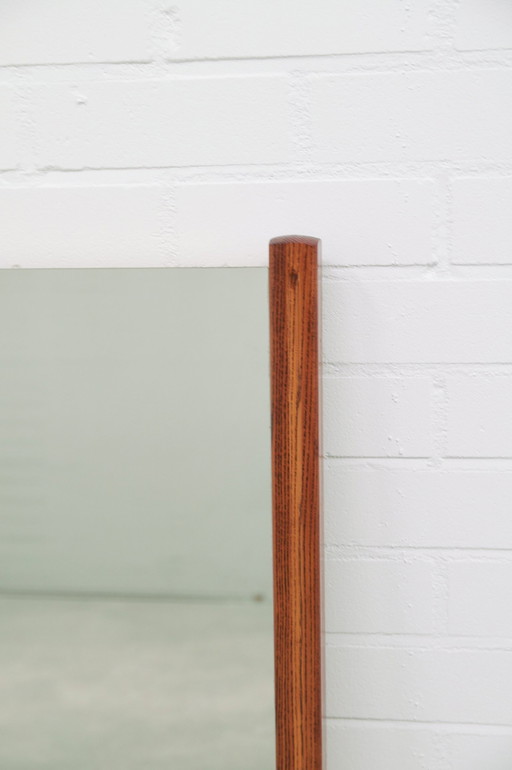 Large Vintage Mirror Wooden Side Slats