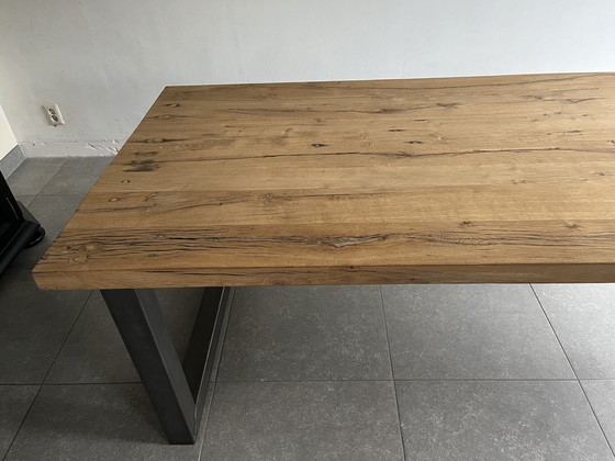 Image 1 of Table de salle à manger moderne en chêne