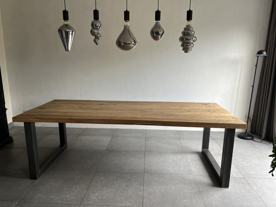 Image 1 of Modern Oak Dining Table