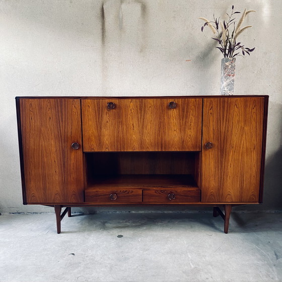 Image 1 of Rosewood Highboard Fristho 1960