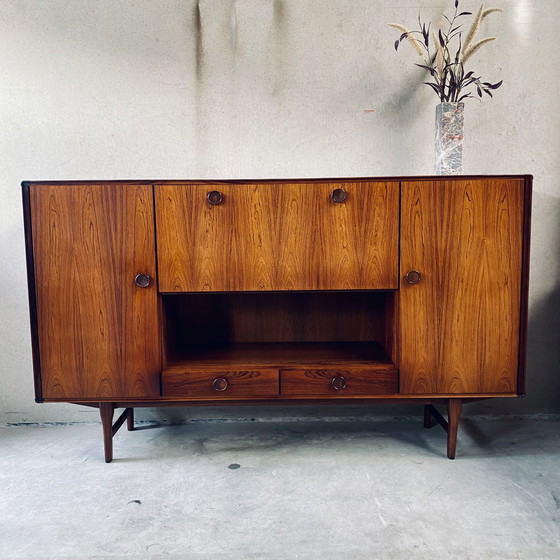 Image 1 of Rosewood Highboard Fristho 1960