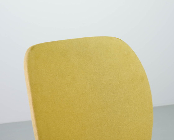 Image 1 of Elegant minimalist Italian Midcentury Yellow side chair in the style of Augusto Bozzi. Italy, 1950s.