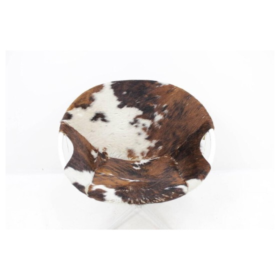 Image 1 of Vintage Cowhdie Leather Circle armchair by Lusch Erzeugnis - 1960s
