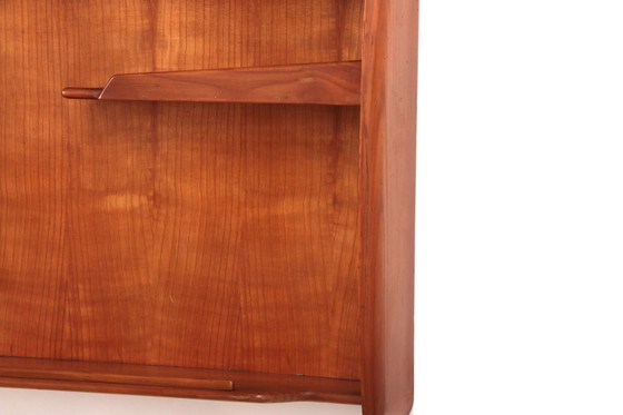 Image 1 of Italian Handmade Walnut Wall Cabinet 1960s.