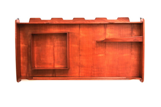 Image 1 of Italian Handmade Walnut Wall Cabinet 1960s.