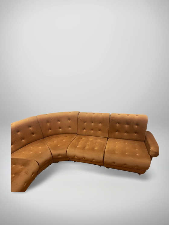 Image 1 of Vintage modular sofa 6 seater, brown