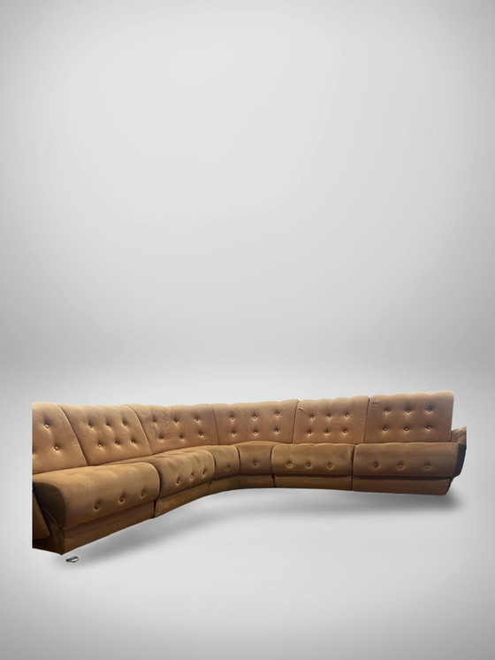 Image 1 of Vintage modular sofa 6 seater, brown